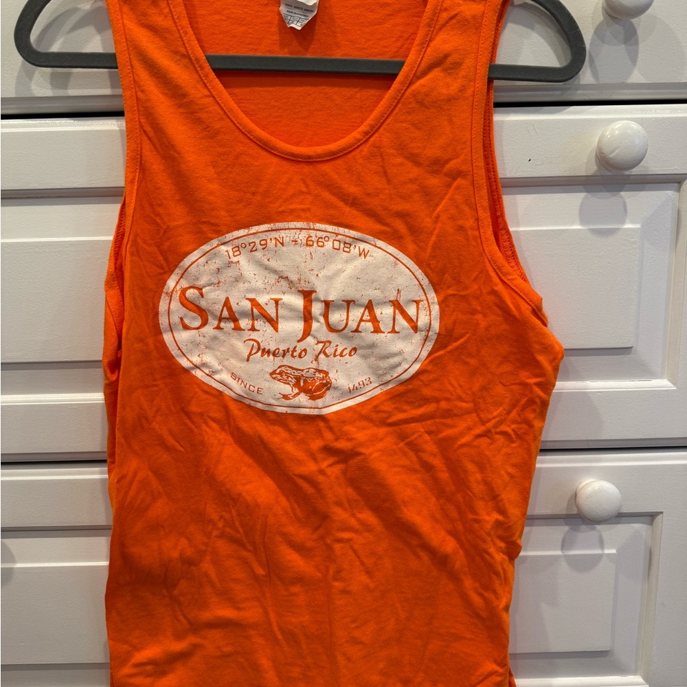 Gildan Orange Muscle Tee
